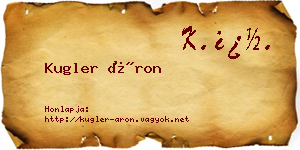 Kugler Áron névjegykártya